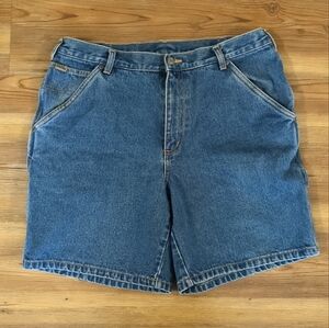 Men's SOREL Denim Jean Carpenter Heavy Duty Work Shorts Utility Pockets Size 34